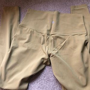 Lululemon align leggings. Mustard yellow